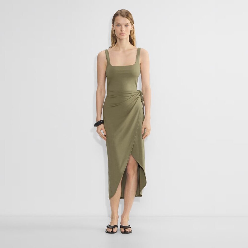 BNWT Aritzia Saturn Midi Dress in Sundried Olive